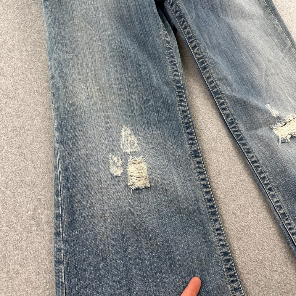 NWT American Eagle Jeans Women 14 Boyfriend Distressed Low Rise Wide Leg Flare - Picture 9 of 13